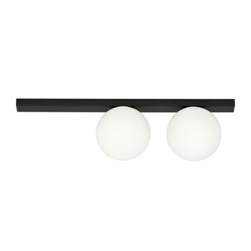Lampa sufitowa FIT 2 BL/OPAL plafon nowoczesna czarna/biała