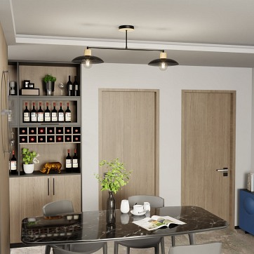 Lampa sufitowa KOBE 2 BLACK unikatowy, japandi, skandynawski