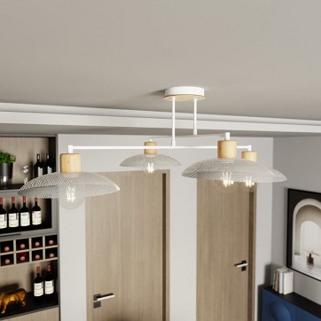 Lampa sufitowa KOBE 4 WHITE unikatowy, japandi, skandynawski