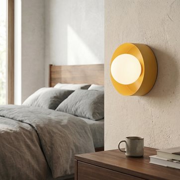 Kinkiet LULU K1 ORANGE nowoczesny, pomarańczowy, metal