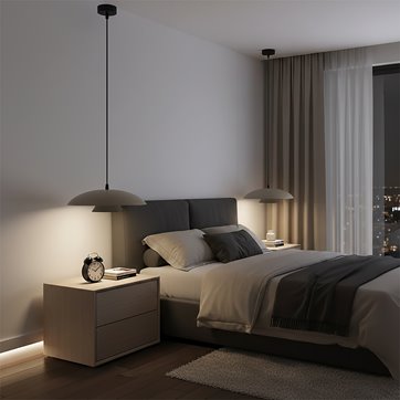 Lampa wisząca BABEL 1 MOKKA BL nowoczesna, beżowa, metal