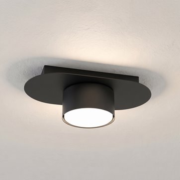 Lampa sufitowa STILO 1 BL BLACK plafon, czarna, metal, loft