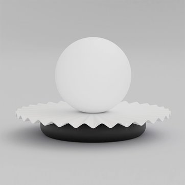 Lampka nocna UMBRA LN1 WHITE metal, biała, nowoczesna, fala