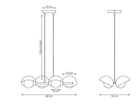 Lampa wisząca BOOM 4 WHITE nowoczesna, biała, metal