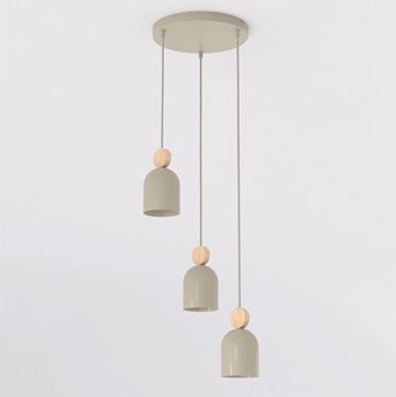 Lampa wisząca MESI 3PREM MOKKA nowoczesna, beżowa, metal