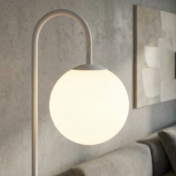 Lampa podłogowa FLOR LP1 BL GRAY nowoczesna, czarna, metal