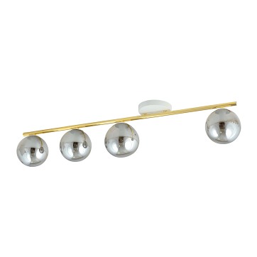 Lampa sufitowa MONZA 4 WH GRAFIT plafon biała/złota/grafit