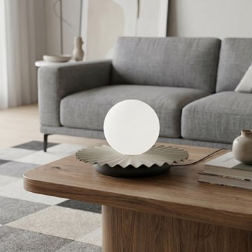 Lampka nocna UMBRA LN1 MOKKA metal, beżowa, nowoczesna, fala