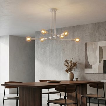Lampa wisząca MULTIPO 6 WHITE nowoczesna, loft, biała