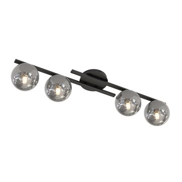 Lampa sufitowa KAIRO 4 BL GRAFIT plafon, klosz, czarna