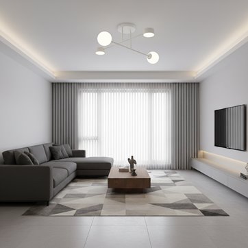 Lampa sufitowa HOLON 4 GRAY plafon, szara, metal