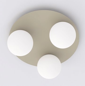 Lampa sufitowa SOLAR 3 MOKKA OPAL nowoczesna, beżowa, biała