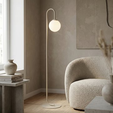 Lampa podłogowa FLOR LP1 BL MOKKA nowoczesna, czarna, metal