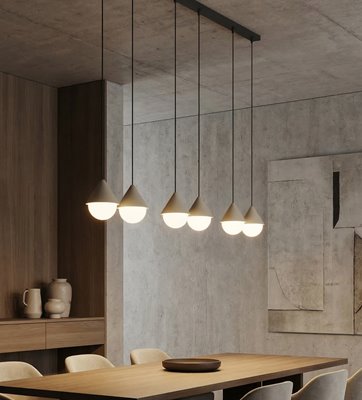 Lampa wisząca GIRO 6 PREM MOKKA nowoczesna, beżowa, metal