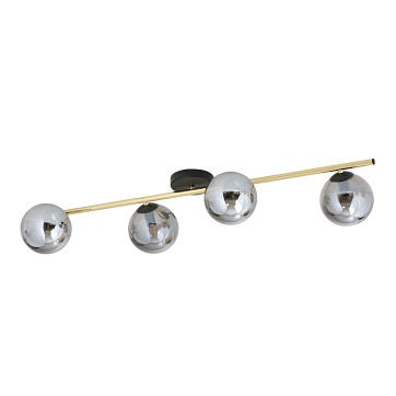 Lampa sufitowa SPLENDI 4 BL GRAFI plafon czarna/złota/grafit