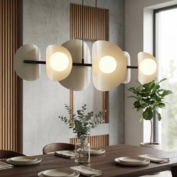 Lampa wisząca ELEMENTI 6 BL MOKKA loft, beżowa, metal