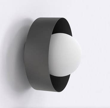 Kinkiet LULU K1 BLACK nowoczesny, czarny, metal