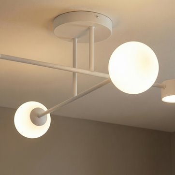 Lampa sufitowa HOLON 4 WHITE plafon, biała, metal