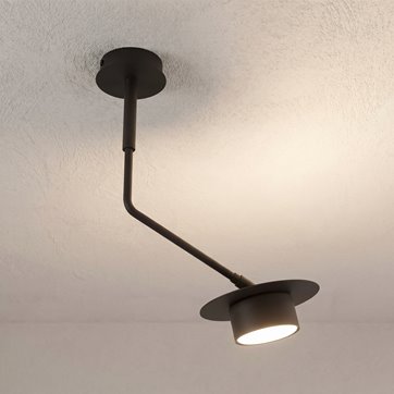 Lampa sufitowa MIZU 1 BL BLACK plafon, czarna, metal, loft