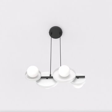 Lampa wisząca MODEL 4 BL WHITE loft, biała, metal