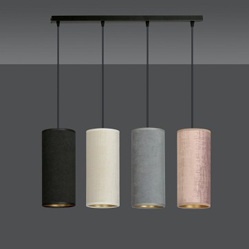 Lampa wisząca BENTE 4 BL MIX abażur welur kolor
