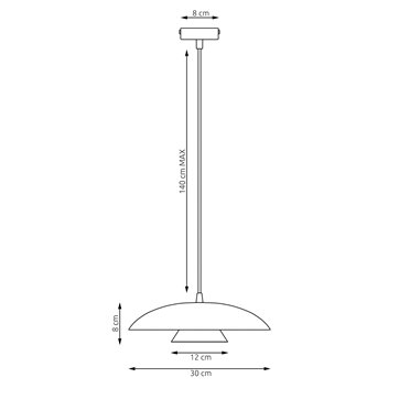 Lampa wisząca BABEL 1 BURGUNDY BL nowoczesna, burgund, metal