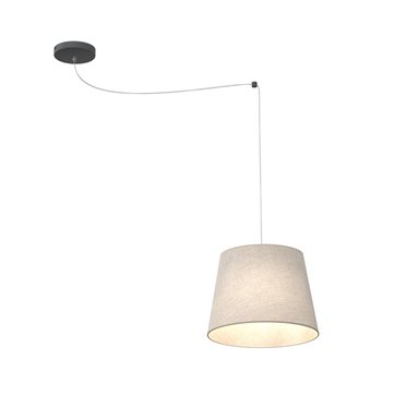 Lampa wisząca ASCOT 1 BEIGE abażur, beż, klasyczna