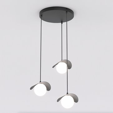 Lampa wisząca RITUAL 3 PREM BLACK nowoczesna, czarna, metal