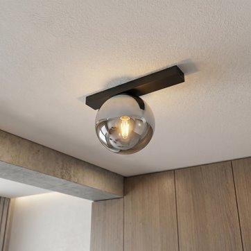 Lampa sufitowa FIT 1 BL/GRAFIT nowoczesna czarna/grafit