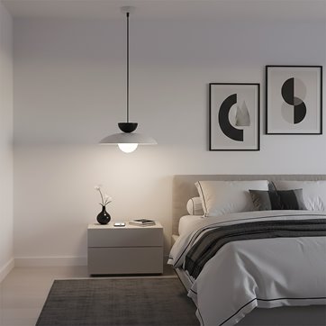 Lampa wisząca MULAN 1 GRAY BL nowoczesna, szara, metal