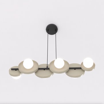 Lampa wisząca MODEL 6 BL MOKKA loft, beżowa, metal