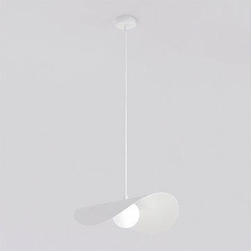 Lampa wisząca RITUAL 1L WHITE nowoczesna, biała, metal