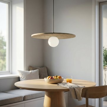 Lampa wisząca CALMA 1 BEIGE nowoczesna, beżowa, filc