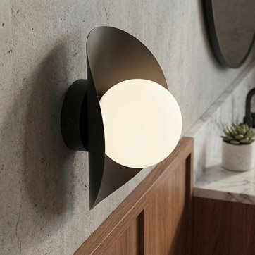 Kinkiet FIERO M K1 BLACK nowoczesny, czarny, metal