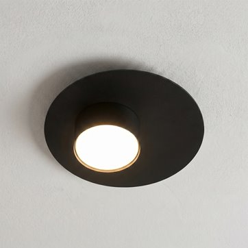 Lampa sufitowa BOLX 1 BL BLACK plafon, czarna, metal, loft