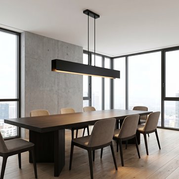 Lampa wisząca GENTOR 4 BLACK minimalistyczna, loft, czarna
