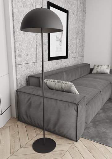 Lampa podłogowa MOGU LP1 BL BLACK loft, czarna, metal