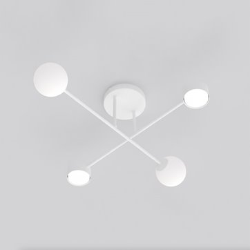 Lampa sufitowa HOLON 4 WHITE plafon, biała, metal