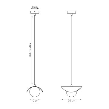 Lampa wisząca RITUAL 1S MOKKA nowoczesna, beżowa, metal