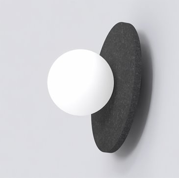 Kinkiet CALMA S K1 BLACK nowoczesny, klosz, filc, czarny