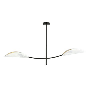 Lampa sufitowa LOTUS 2 WHITE/GOLD abażury czarna/biała/złota