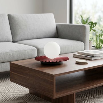 Lampka nocna UMBRA LN1 BURGUNDY metal, nowoczesna, fala