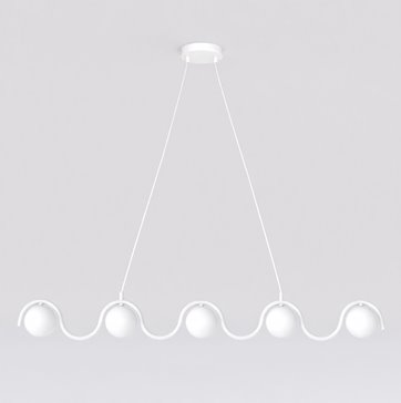 Lampa wisząca SINUS 5 WH OPAL nowoczesna, biała, metal