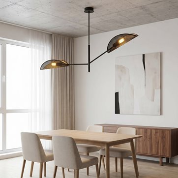 Lampa sufitowa VENE 2 BLACK/GOLD nowoczesna, czarno/złoty