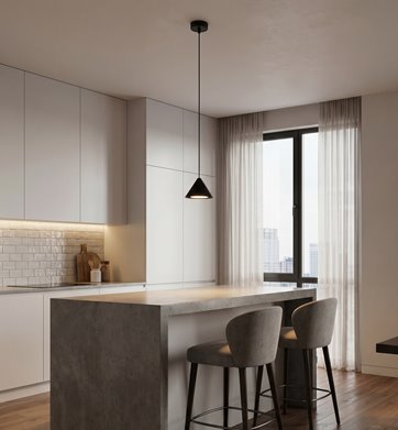 Lampa wisząca ELIT 1 BLACK minimalistyczna, regulowana