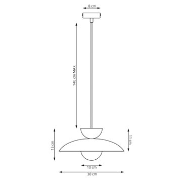Lampa wisząca MULAN 1 MOKKA BL nowoczesna, beżowa, metal