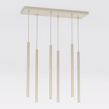 Lampa wisząca SELTER 6 MOKKA beżowa, glamour, sople