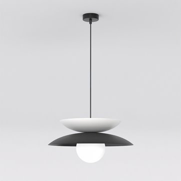 Lampa wisząca NAGOYA 1 BL WHITE loft, japandi, metal