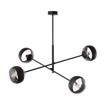 Żyrandol LINEAR 4 BLACK/STRIPE minimalistyczny, loft, czarny