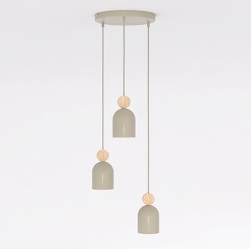 Lampa wisząca MESI 3PREM MOKKA nowoczesna, beżowa, metal
